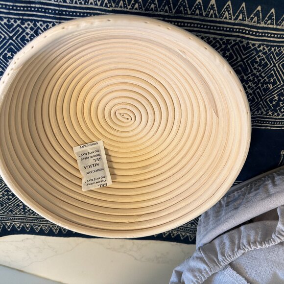 NEW Sourdough Natural Rattan Bread Proofing Basket Set of 2 Round & Oval Scraper - Picture 7 of 7